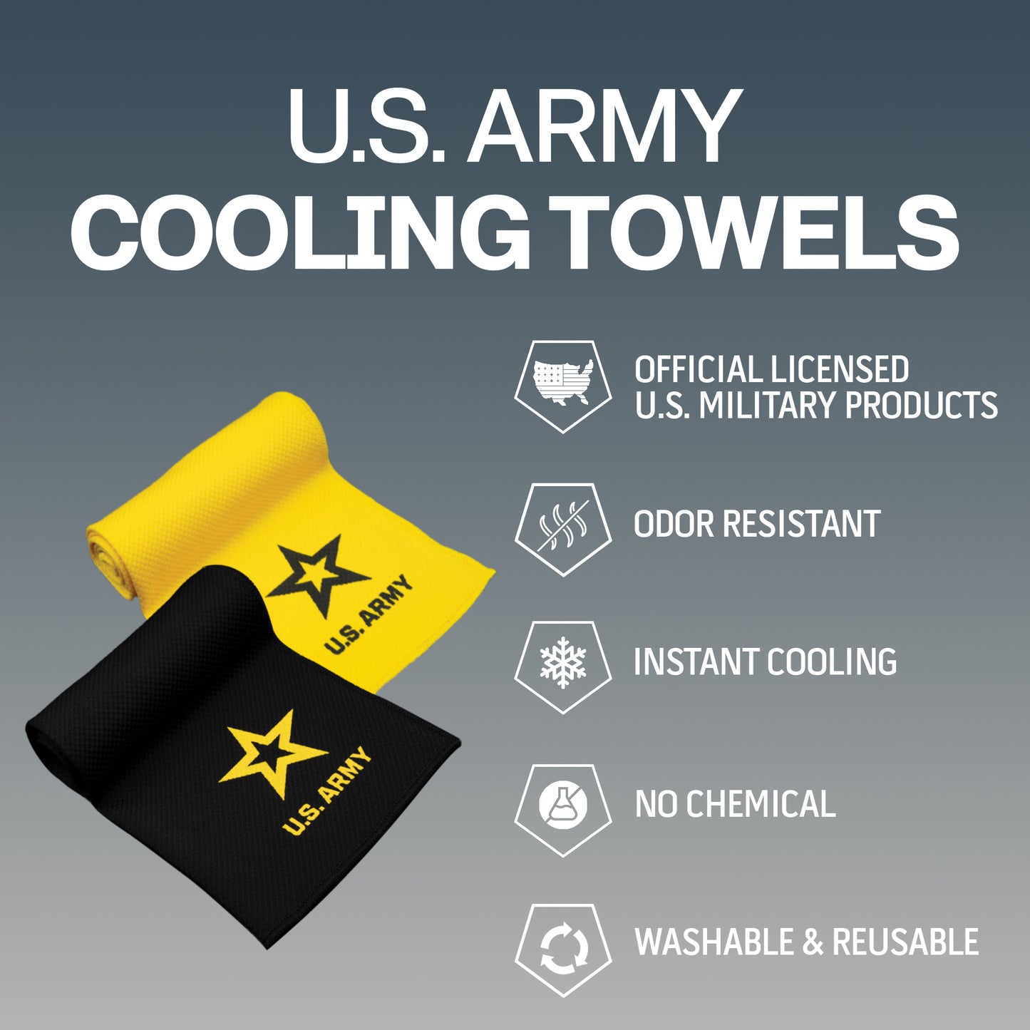 U.S. Army Sports Cooling Towel - 2 Pack