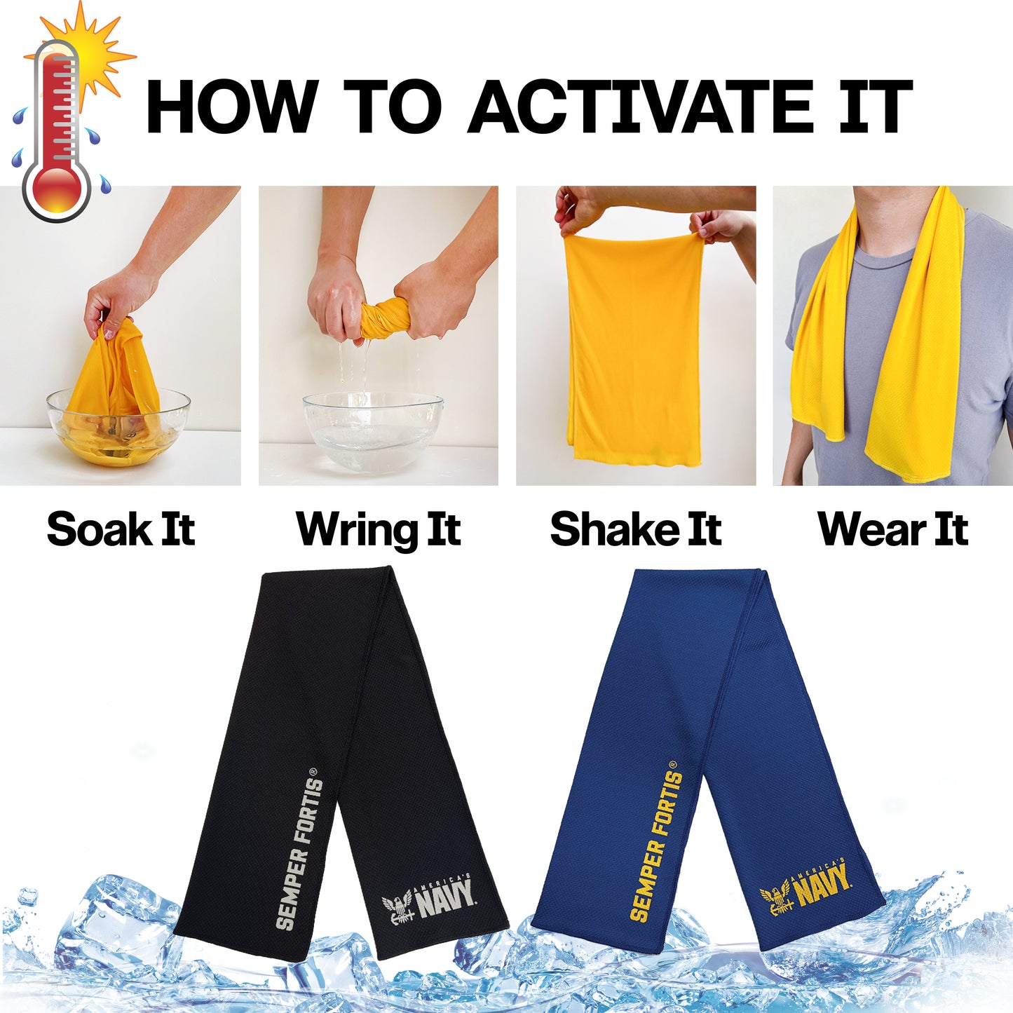 U.S. NAVY Sports Cooling Towel