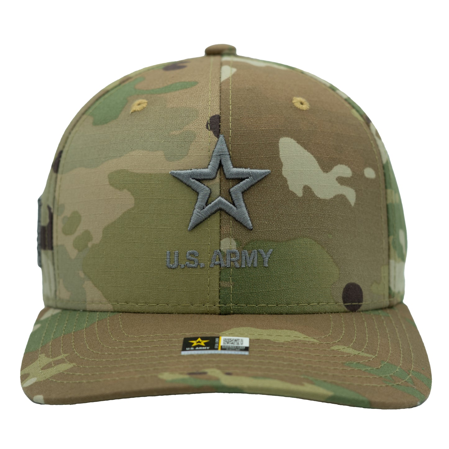 U.S. ARMY CAP, CAMO STAR LOGO (GREY)