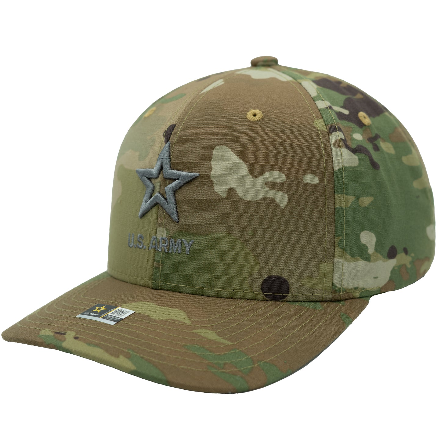 U.S. ARMY CAP, CAMO STAR LOGO (GREY)