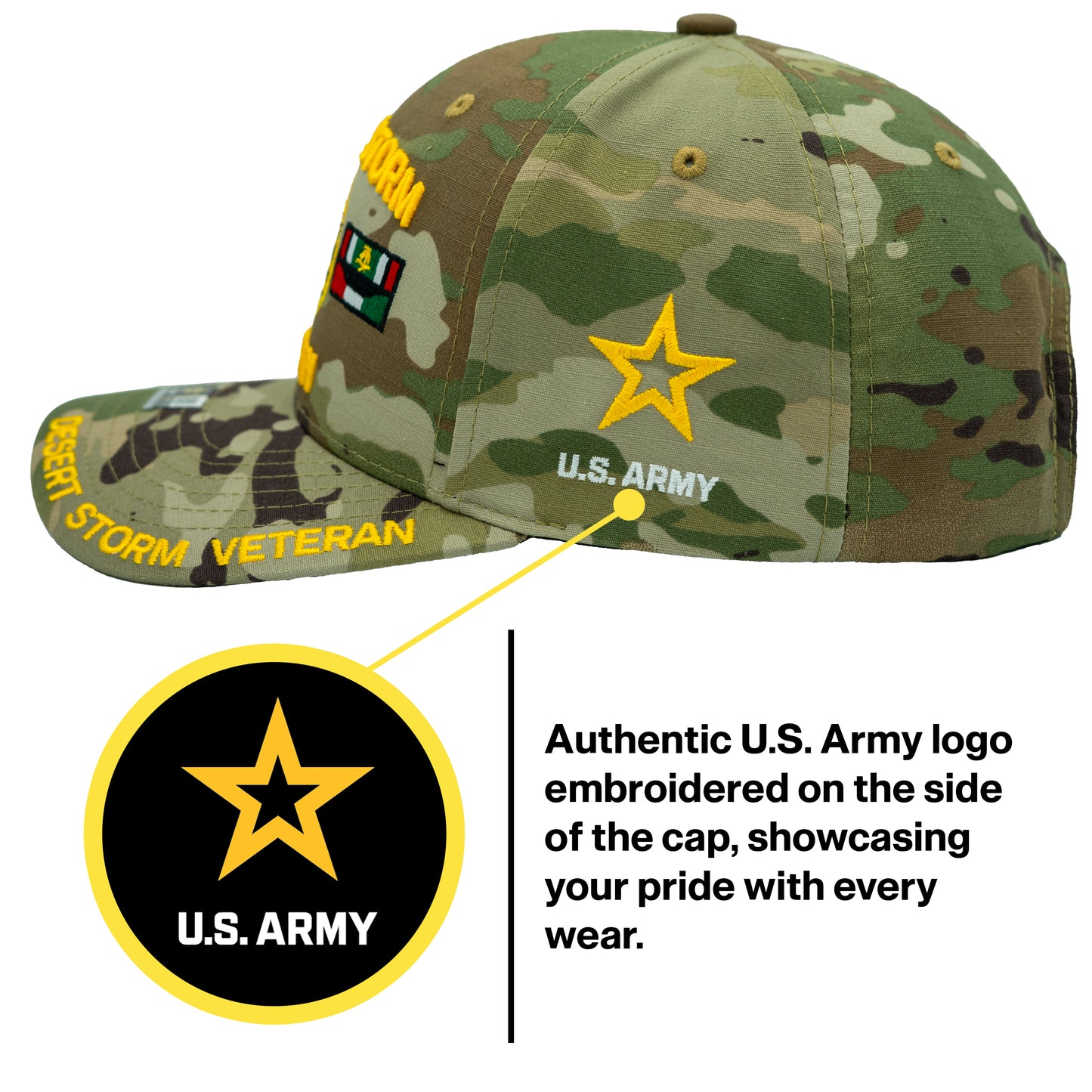 U.S. ARMY CAP, CAMO DESERT STORM VETERAN