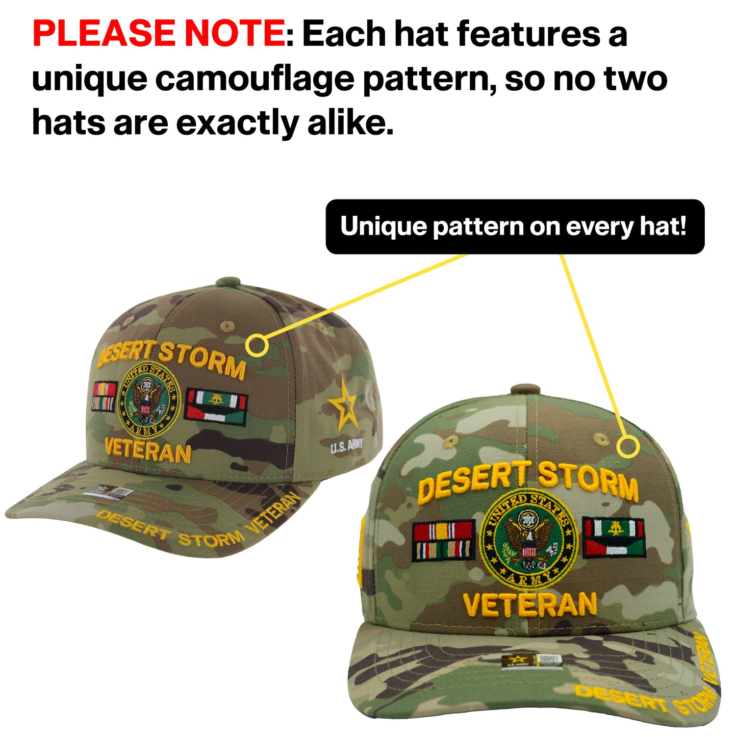 U.S. ARMY CAP, CAMO DESERT STORM VETERAN