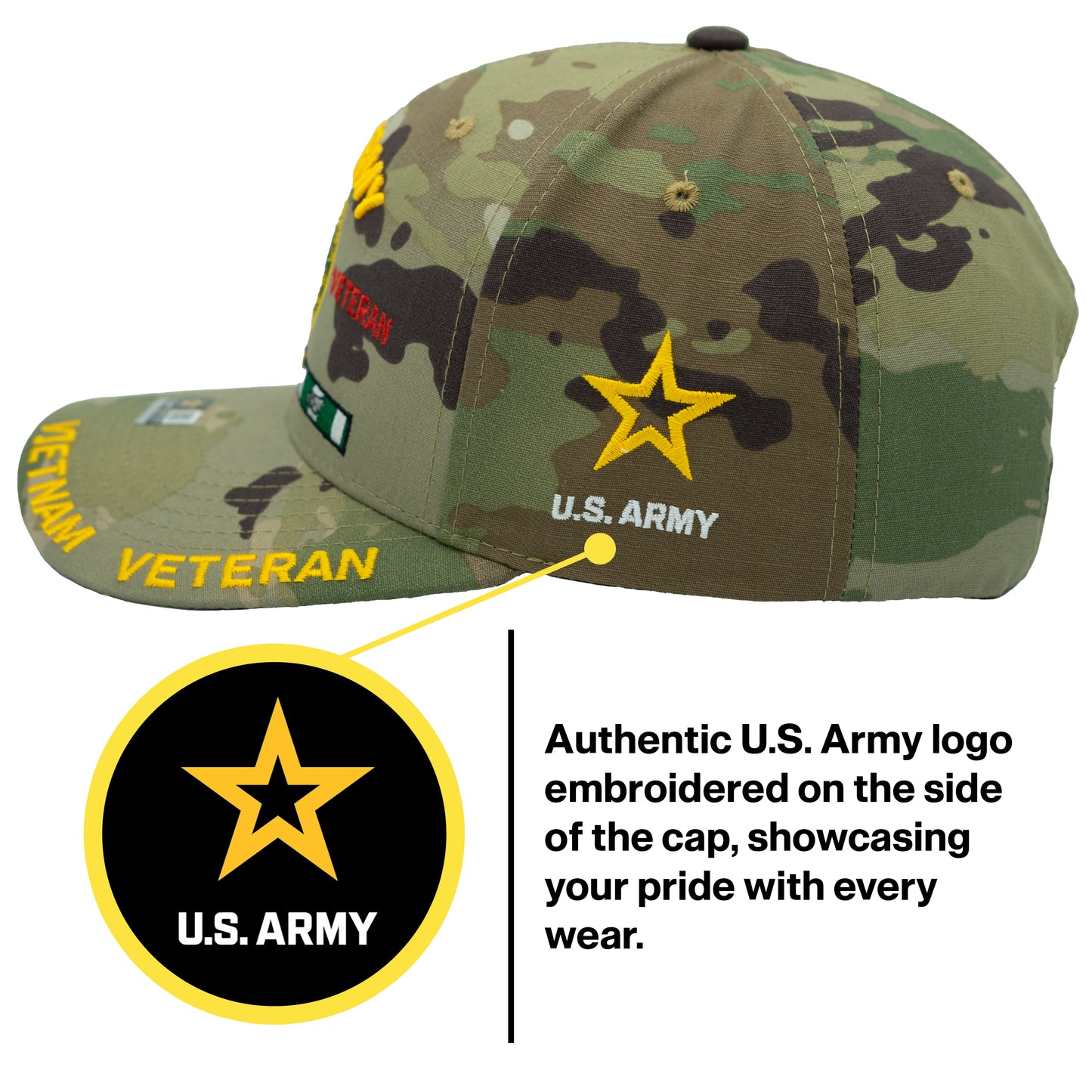 U.S. ARMY CAP, CAMO VIETNAM VETERAN