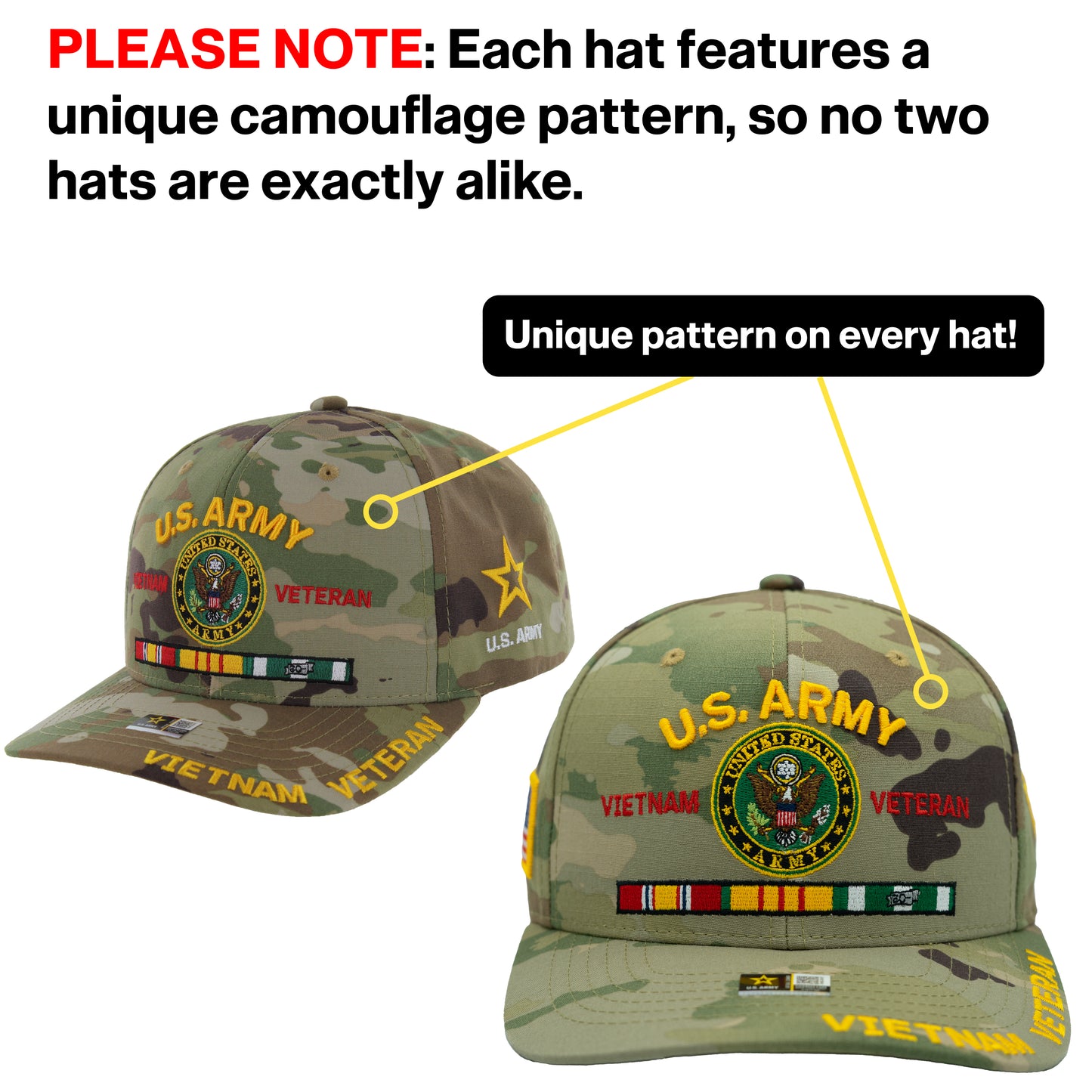 U.S. ARMY CAP, CAMO VIETNAM VETERAN