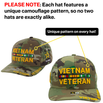 U.S. ARMY CAP, CAMO VIETNAM VETERAN