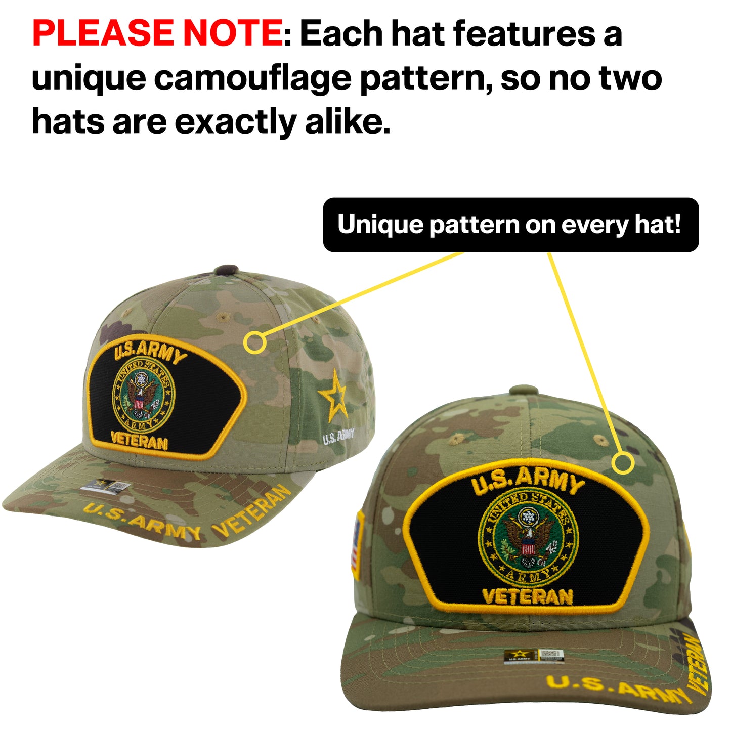 U.S. ARMY CAP, CAMO ARMY VETERAN