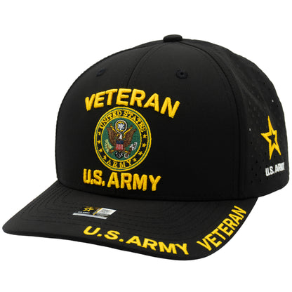 U.S. ARMY CAP, PERFORATED VETERAN SEAL