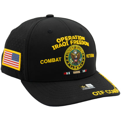 U.S. ARMY CAP, PERFORATED OPERATION IRAQI FREEDOM VETERAN