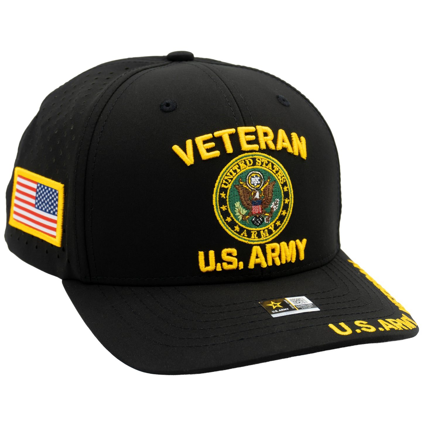 U.S. ARMY CAP, PERFORATED VETERAN SEAL