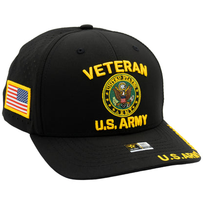 U.S. ARMY CAP, PERFORATED VETERAN SEAL