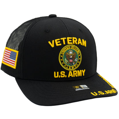 U.S. ARMY CAP, TRUCKER VETERAN SEAL
