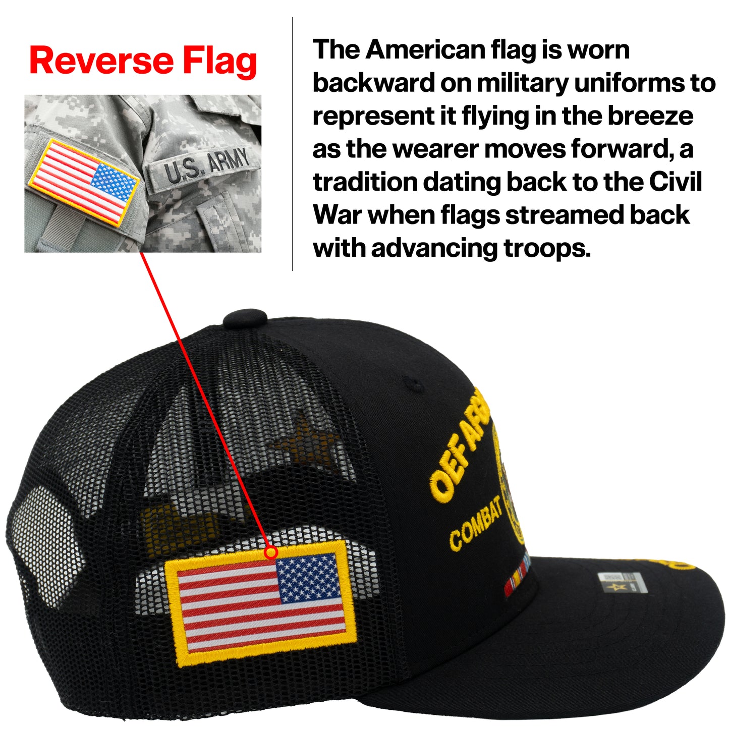 U.S. ARMY CAP, TRUCKER OEF AFGHANISTAN VETERAN