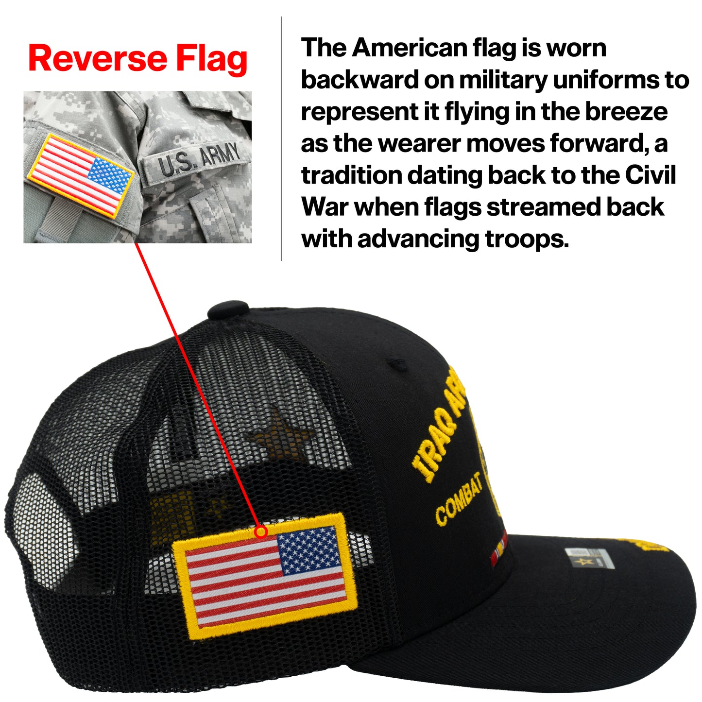 U.S. ARMY CAP, TRUCKER IRAQ AFGHANISTAN VETERAN