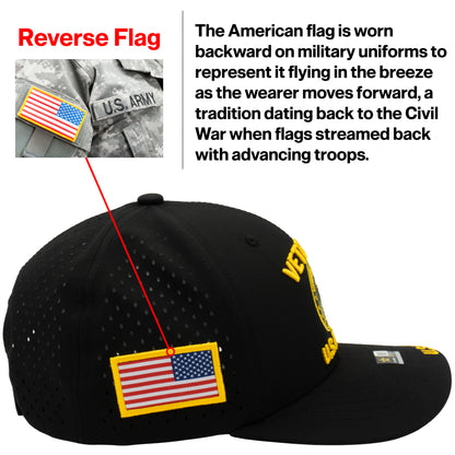 U.S. ARMY CAP, PERFORATED VETERAN SEAL