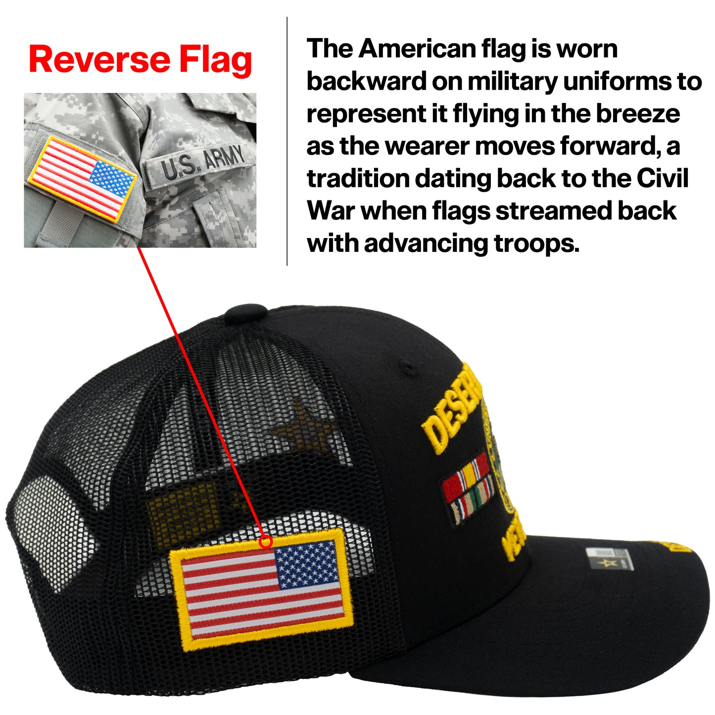 U.S. ARMY CAP, TRUCKER DESERT STORM VETERAN