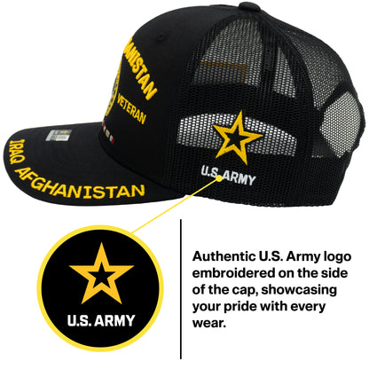 U.S. ARMY CAP, TRUCKER IRAQ AFGHANISTAN VETERAN