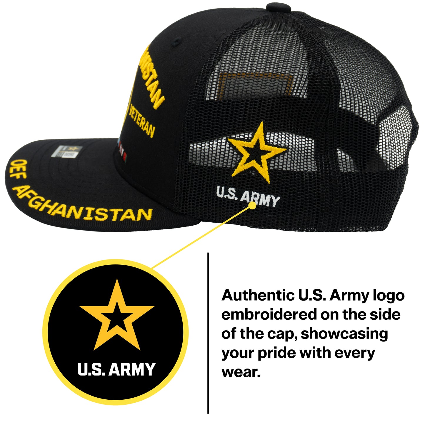U.S. ARMY CAP, TRUCKER OEF AFGHANISTAN VETERAN