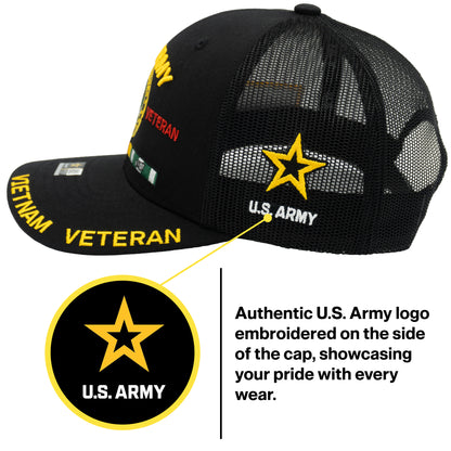 U.S. ARMY CAP, TRUCKER VIETNAM VETERAN