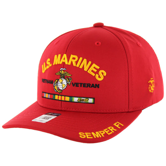 U.S. MARINES CAP, VIETNAM VETERAN, RED