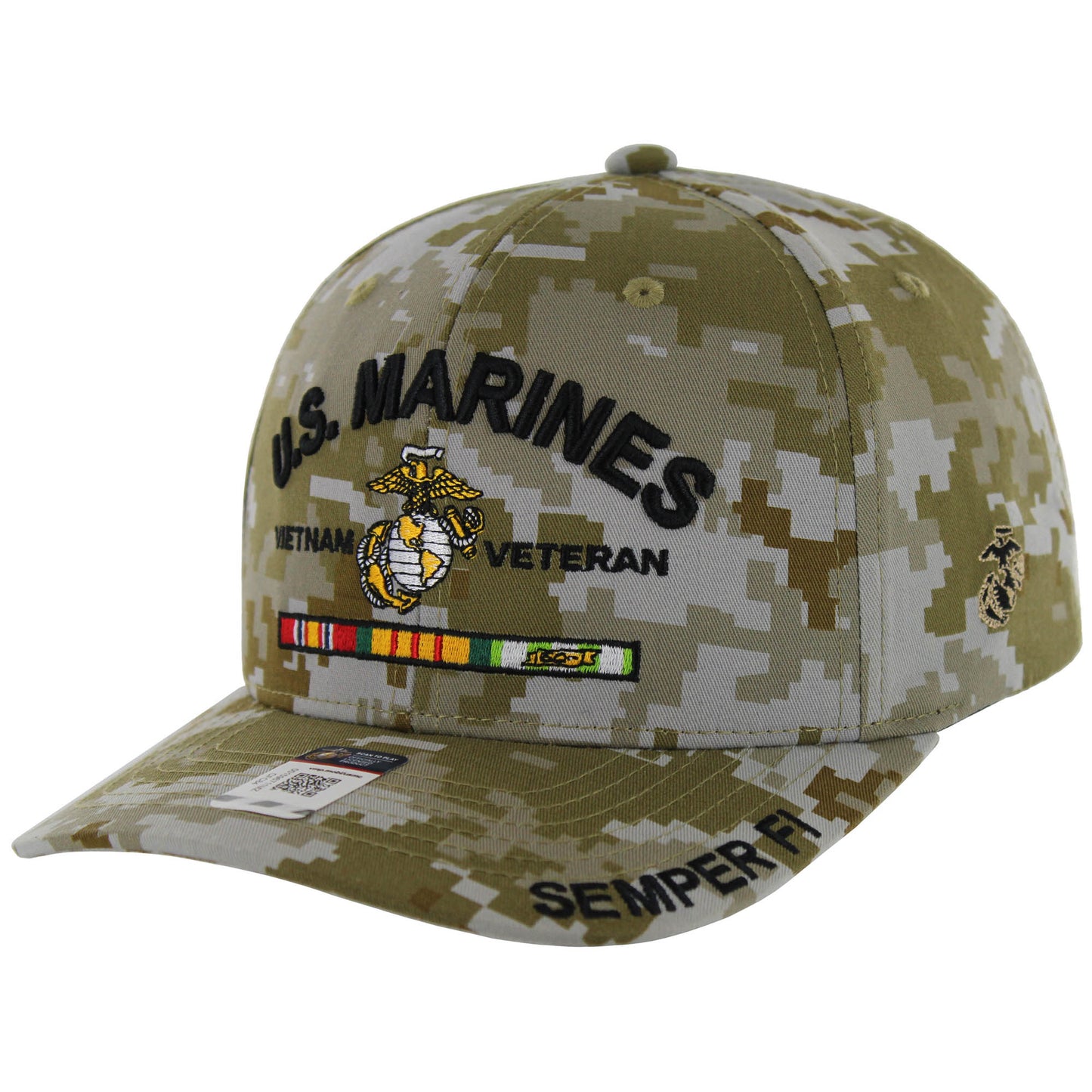 U.S. MARINES CAP, VIETNAM VETERAN, CAMO