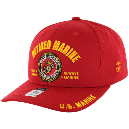 U.S. MARINES CAP, RETIRED MARINE , RED