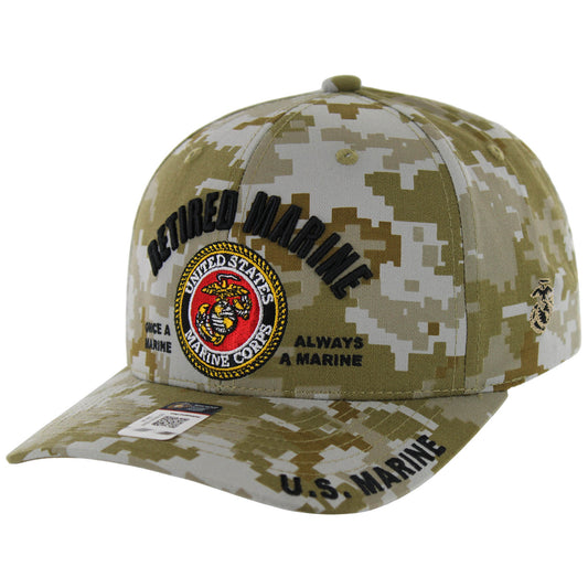 U.S. MARINES CAP, RETIRED MARINE , CAMO