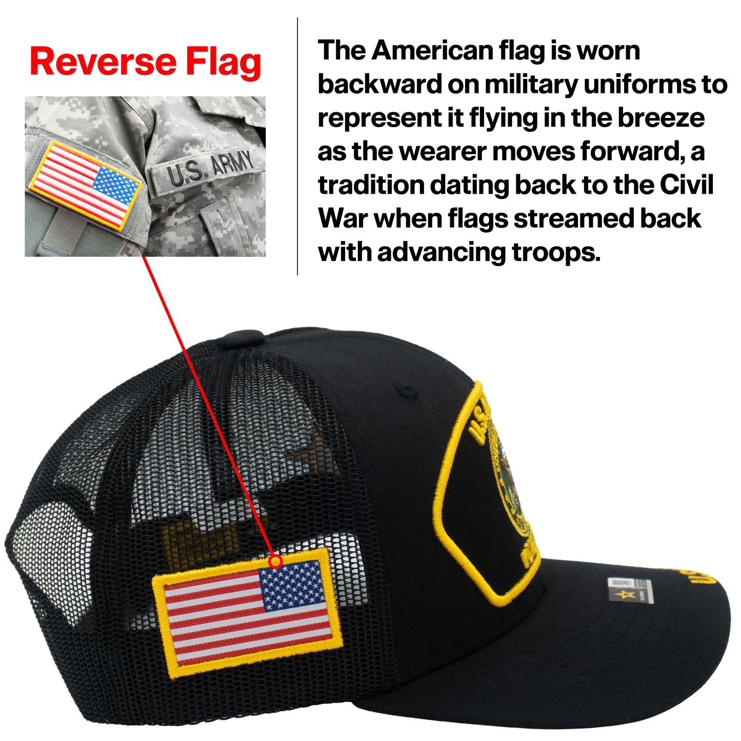 U.S. ARMY CAP, TRUCKER ARMY VETERAN