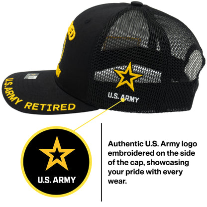 U.S. ARMY CAP, TRUCKER RETIRED ARMY
