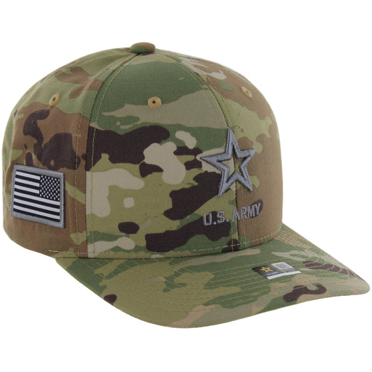 U.S. ARMY CAP, CAMO STAR LOGO (GREY)