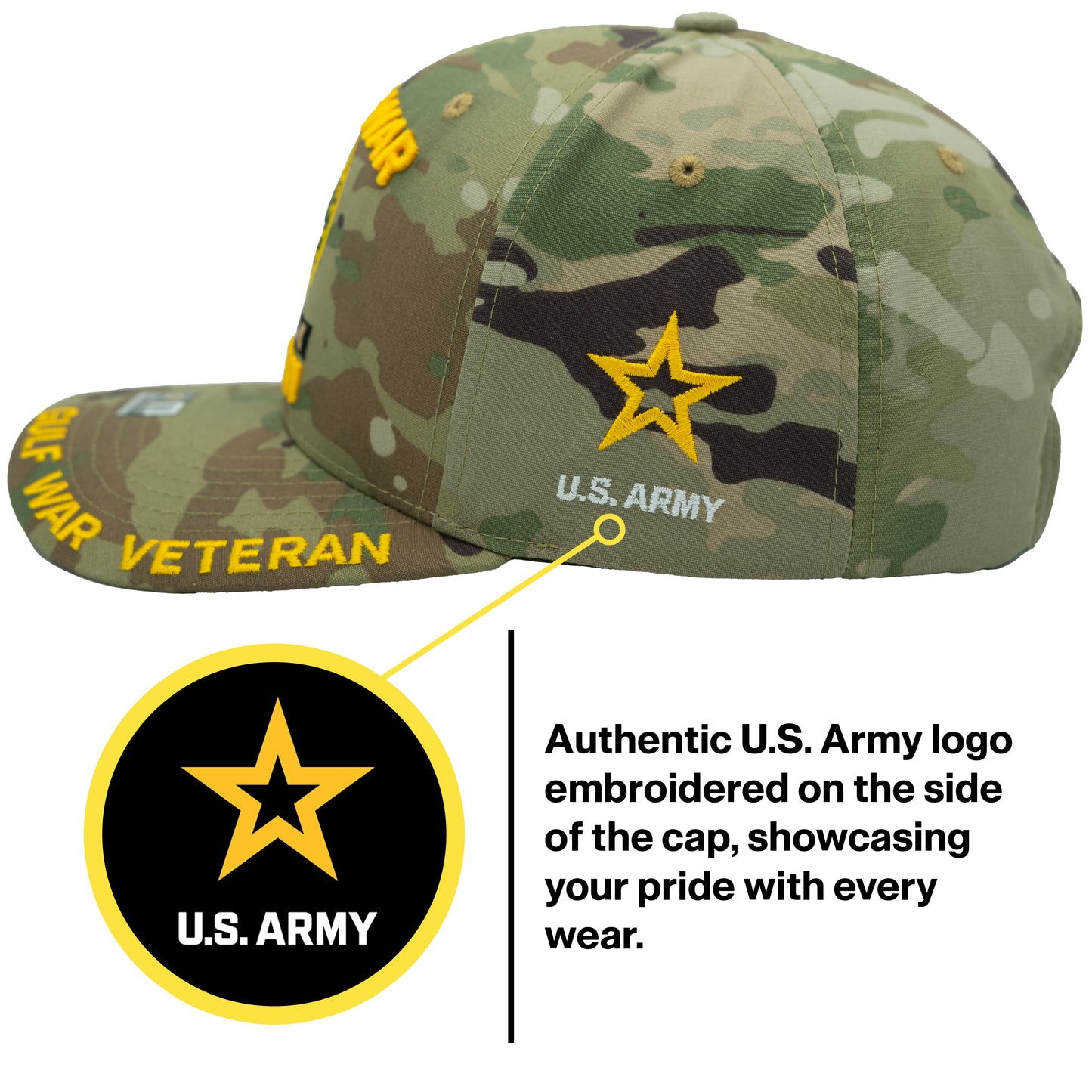 U.S. ARMY CAP, CAMO GULF WAR VETERAN