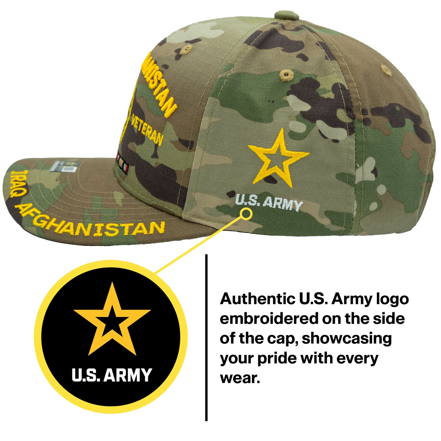 U.S. ARMY CAP, CAMO IRAQ AFGHANISTAN COMBAT VETERAN